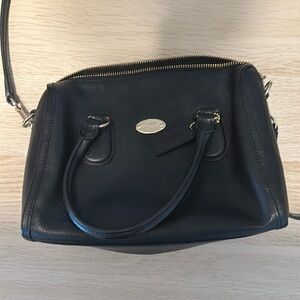 Coach Mini Bennett Black Leather Satchel EUC